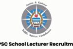 JKPSC School Lecturer Recruitment