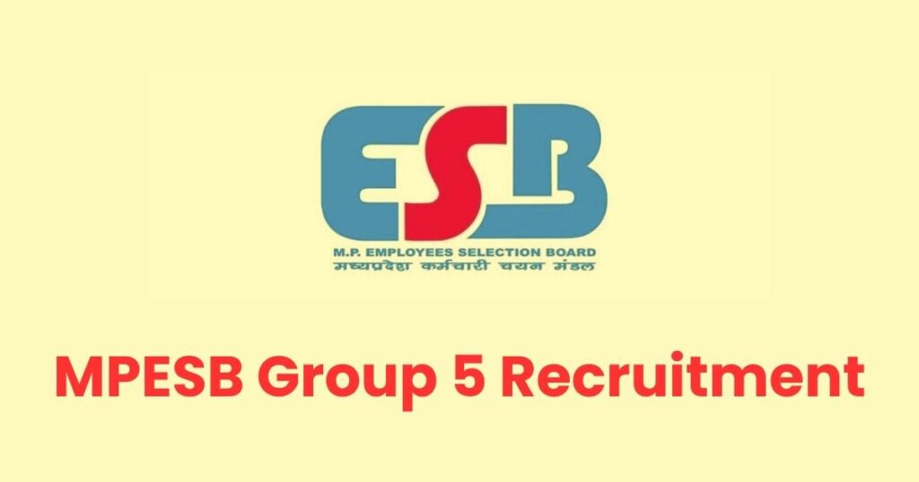 MPESB Group 5 Recruitment